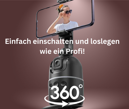 360° schwenkbare Handyhalterung mit Gesichtsverfolgung / Gestenerkennung